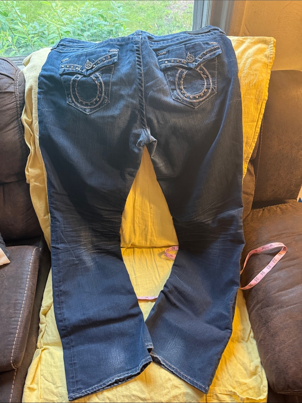 Dark Blue Women's Big Star Jeans with Embroidered Back Pockets